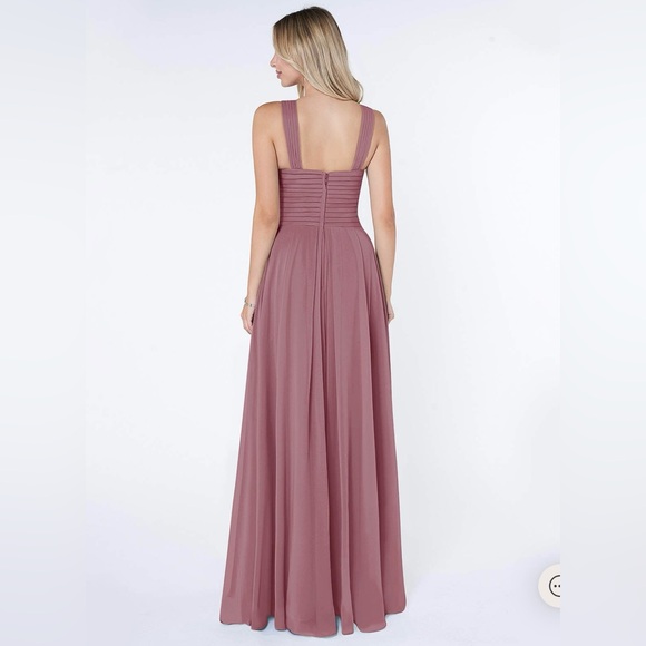 AZAZIE KALEIGH Vintage Mauve Chiffon Dress - Picture 4 of 5